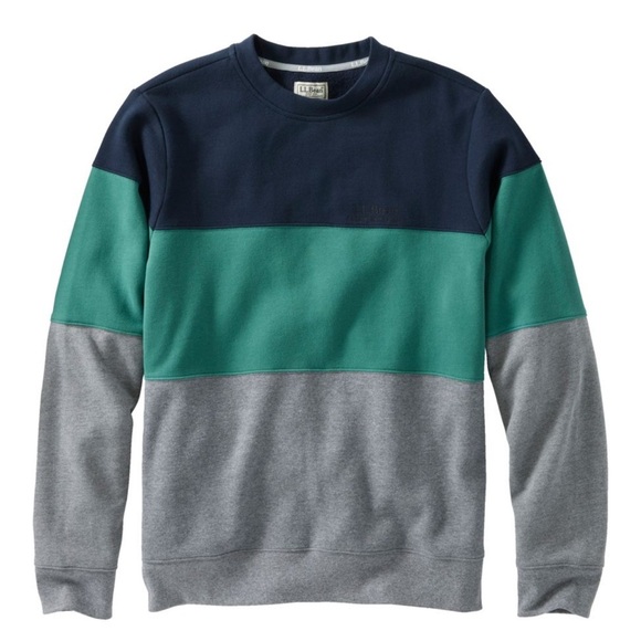 Men's L.L.Bean 1912 Sweatshirt, Crewneck, Colorblock - Picture 1 of 5